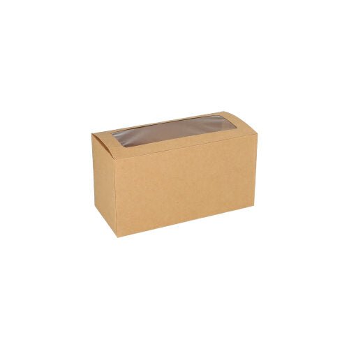 PAPSTAR 25 Cupcake-Kartons eckig 10 cm mit Sichtfenster aus PLA