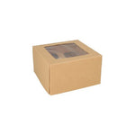 PAPSTAR 25 Cupcake-Kartons eckig 10 cm mit Sichtfenster aus PLA