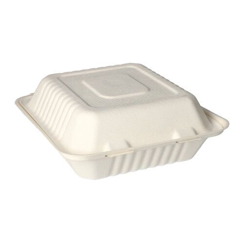 PAPSTAR 25 Menüboxen, Zuckerrohr "pure" weiss