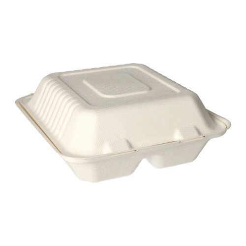 PAPSTAR 25 Menüboxen, Zuckerrohr "pure" weiss