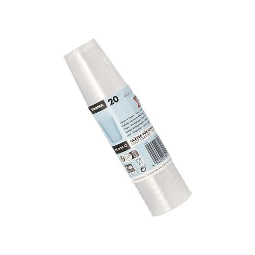 Starpak 20 Mehrweg-Gläser für Schnaps PP 4 cl Ø 4,3 cm · 5,2 cm satiniert, unzerbrechlich | Folie (20 Stück)