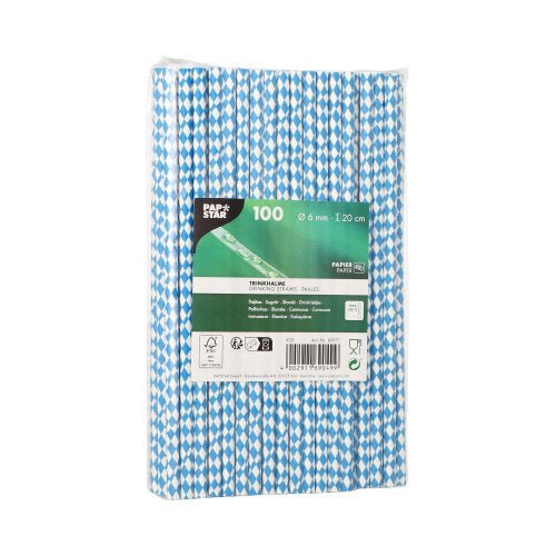 PAPSTAR 100 Trinkhalme, Papier Ø 6 mm