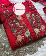 Handcrafted Dola Silk Kurta Dupatta Bottom Set