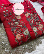 Handcrafted Dola Silk Kurta Dupatta Bottom Set