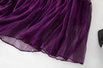 Damen Seidenkleid mit Puffärmeln | Luftsüßes Boho Maxikleid