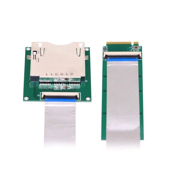 CFexpress Kabel 20cm Typ B Buchse zu NVME M-key M.2 NGFF Stecker Adapter in Grün | System-S