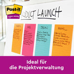 Post-it® Super Sticky Notes im Großformat, Liniert, 101 mm x 152 mm, 90 Blatt/Block, 100% PEFC