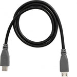 USB 2.0 Kabel 50 cm Micro B Stecker zu Stecker Adapter Schwarz | System-S