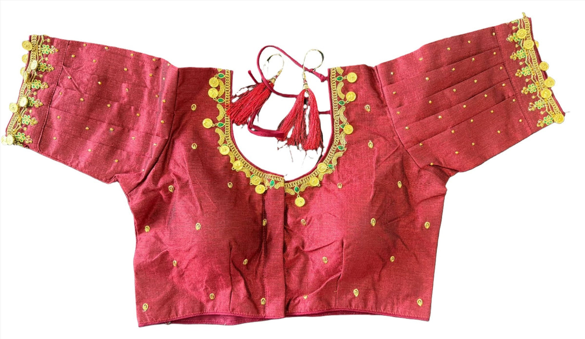 Silk Temple Coin Blouse