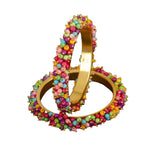 Set of 2 Embellished Gold-Plated Bangles