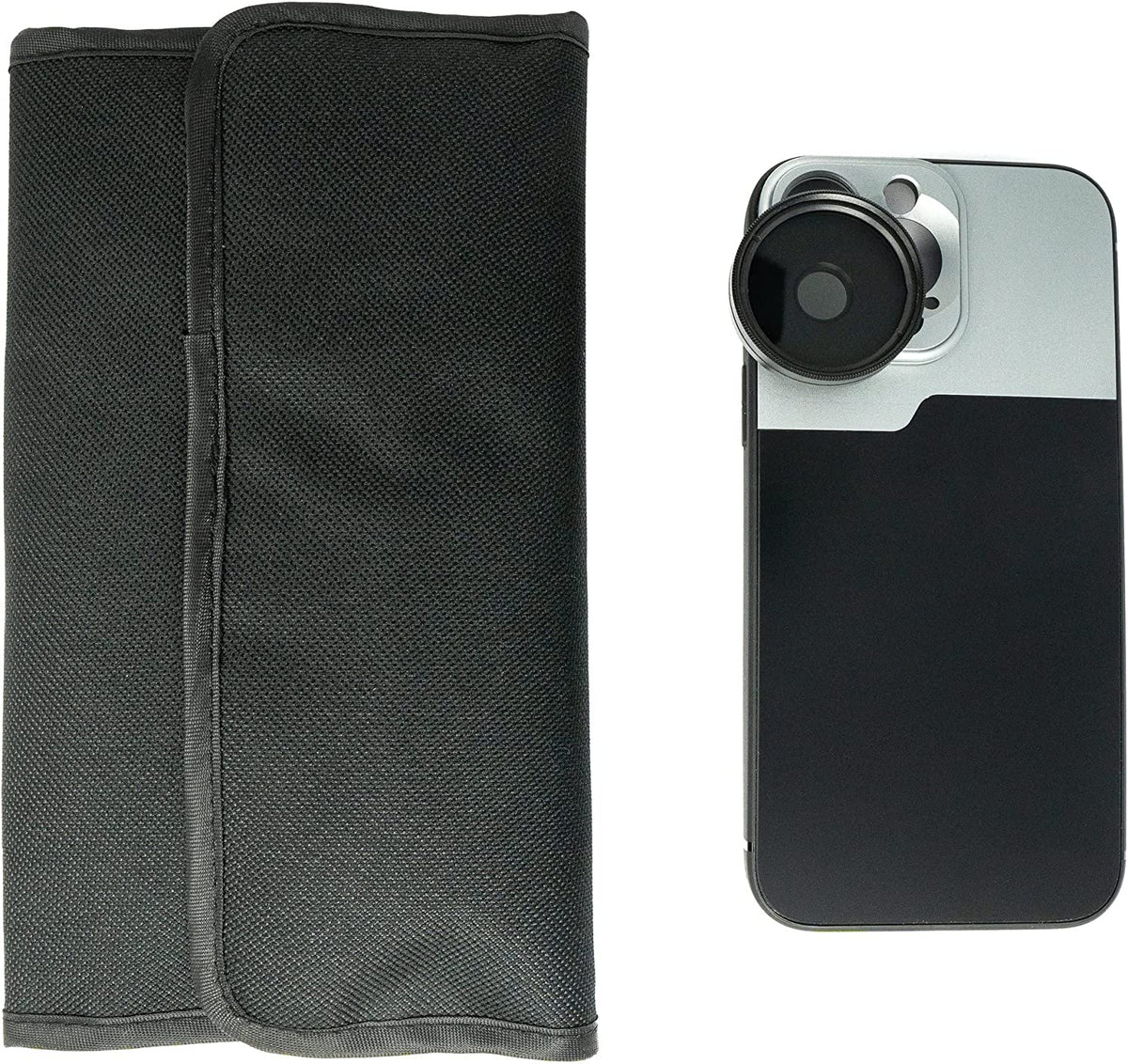 ND Filter Set 37 mm Neutraldichte mit Hülle und Tasche für iPhone 14 Pro Max | System-S