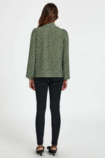 Floral Print Side Tie Blouse Top In Olive Namma Markt