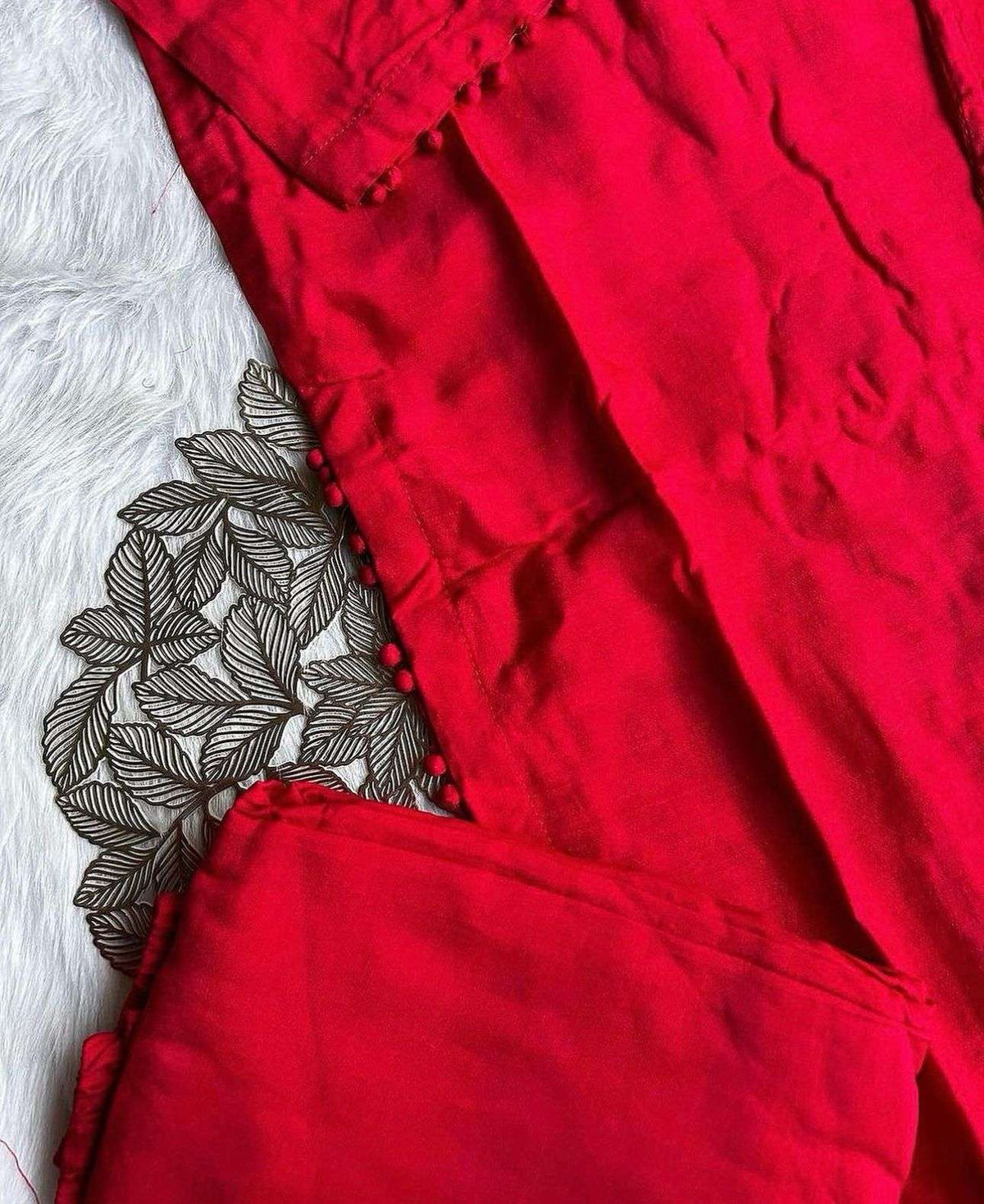Handcrafted Dola Silk Kurta Dupatta Bottom Set