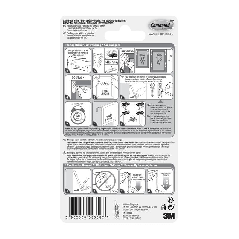 Command™ Bilder-Montage Strips S, klein, schwarz, 17202BLK | Packung (1 Stück)