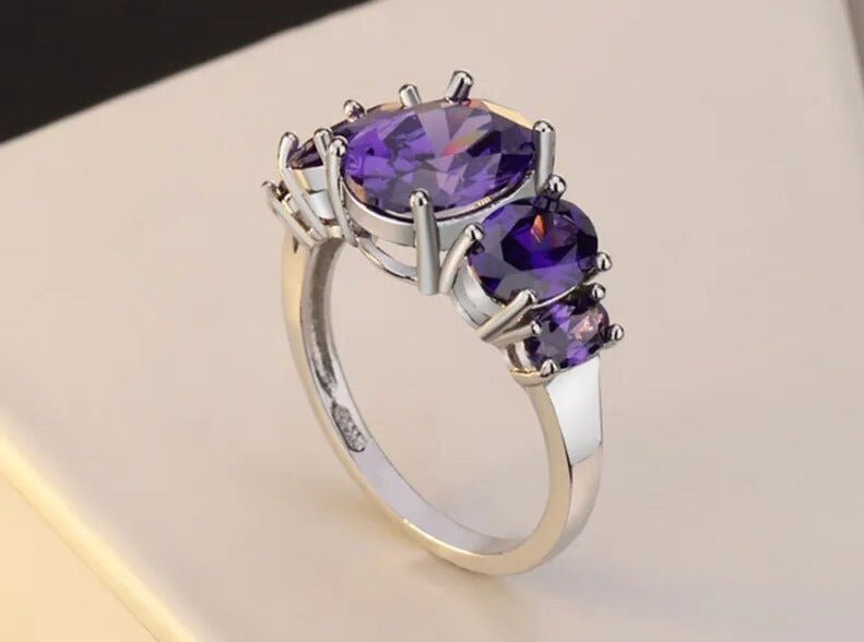 Amethyst Silver Ring