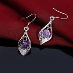 Amethyst Silver Earrings