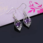 Amethyst Silver Earrings