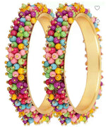 Set of 2 Embellished Gold-Plated Bangles