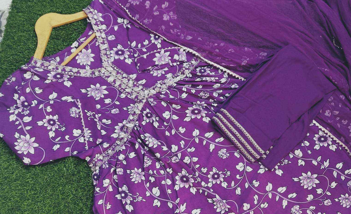 Aliya Cut kurti With Pant and Chiffon  Dupatta In Germany