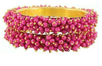 Set of 2 Embellished Gold-Plated Bangles