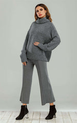 Wool Blanket Jumper Top With High Neck In Grey Namma Markt