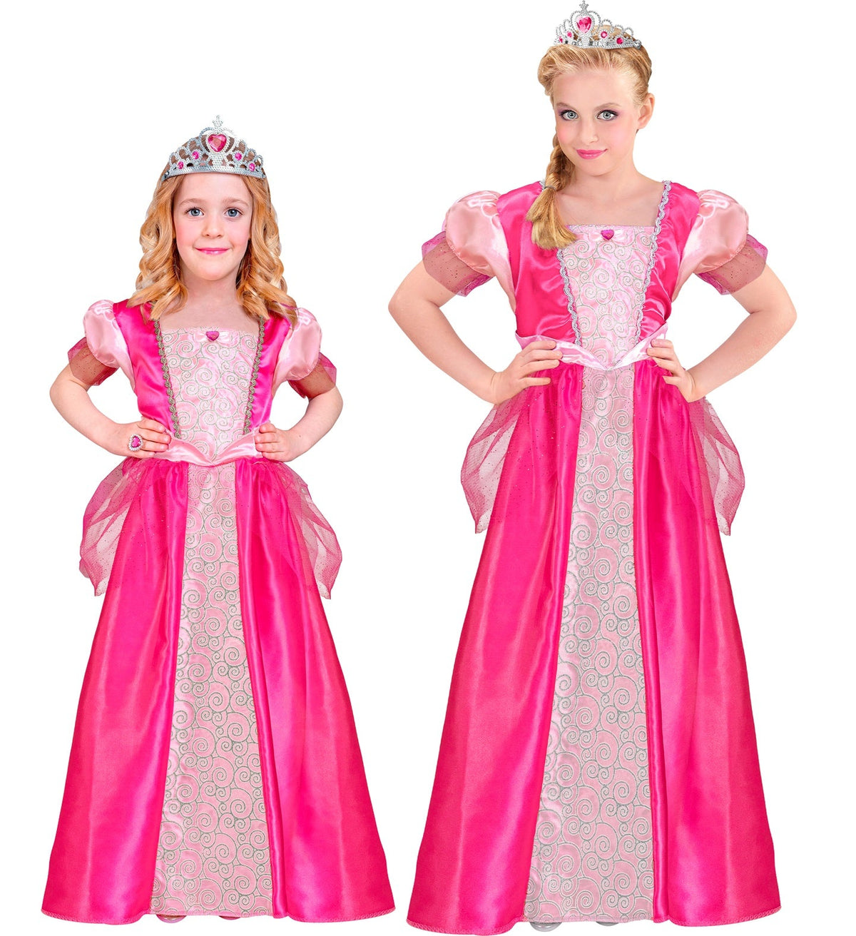 Prinzessin Kinderkostüm Kleid und Tiara | Rosa