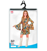 70er Jahre Hippie Kinderkostüm "Bubbles" | Orange - Kleid