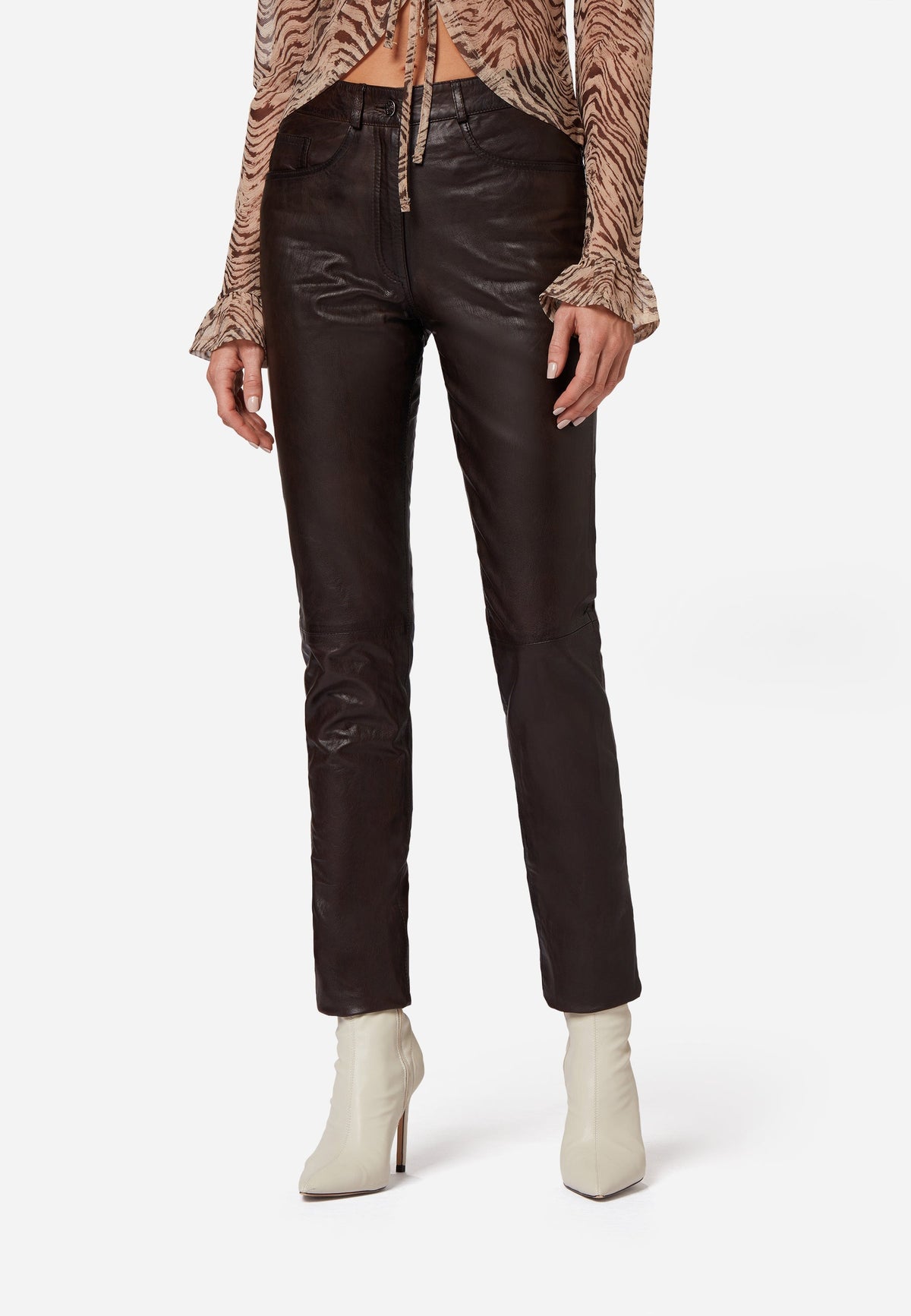 Five Pocket Lederhose Damen 9809