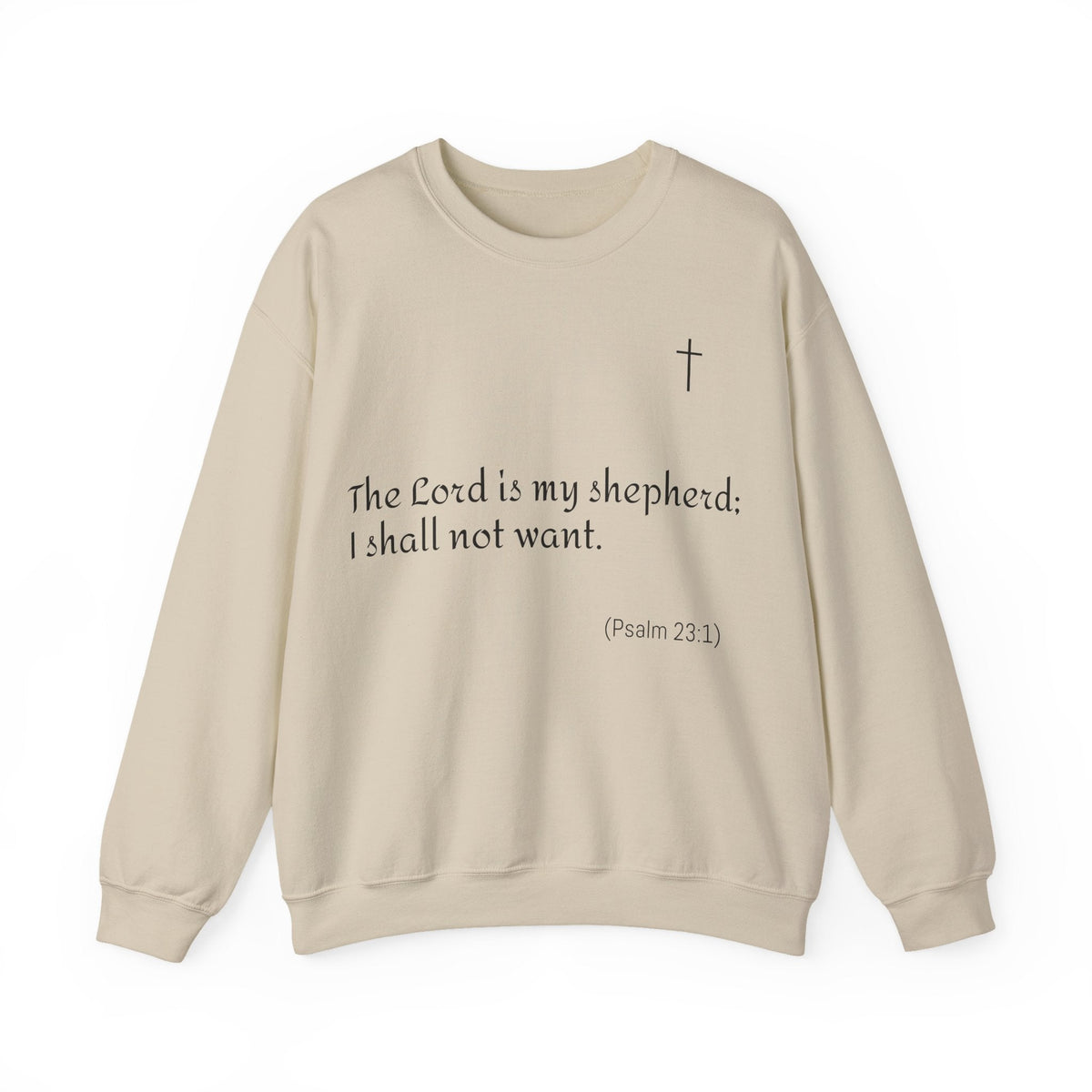 Unisex Heavy Blend Sweatshirt mit Psalm 23 & markantem Backprint