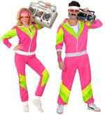 Party Trainingsanzug "80er Jahre" für Erwachsene | Pink