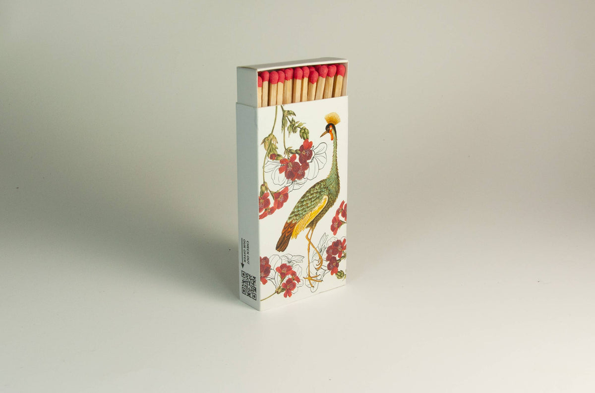Vintage Streichhölzer – Lange Streichhölzer mit künstlerischem Motiv „Heron“