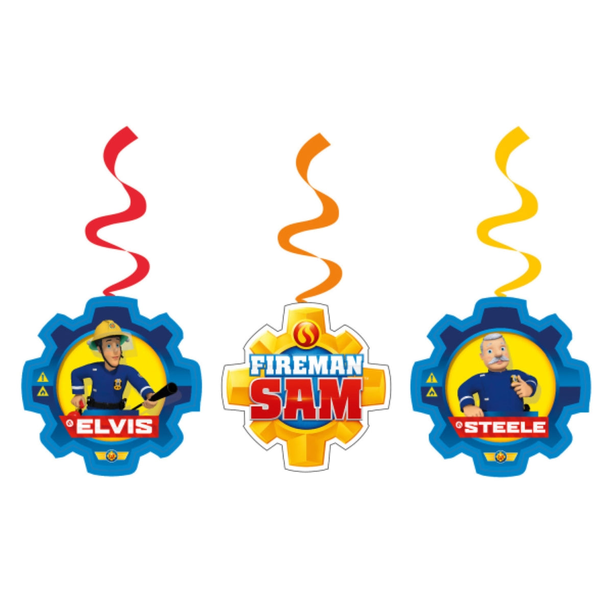Feuerwehrmann Sam - Dekospiralen | 6 Stück