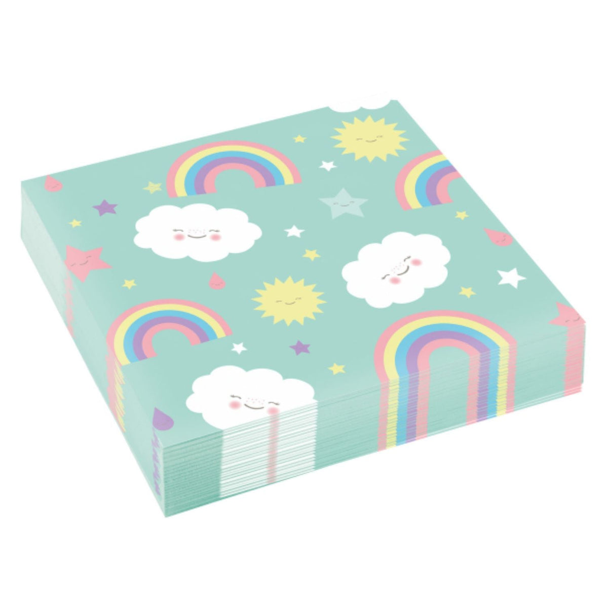 Rainbow & Cloud - Servietten | 20 Stück, 33 x 33 cm