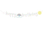 "Rainbow & Cloud" Girlande Happy Birthday | 180x13cm