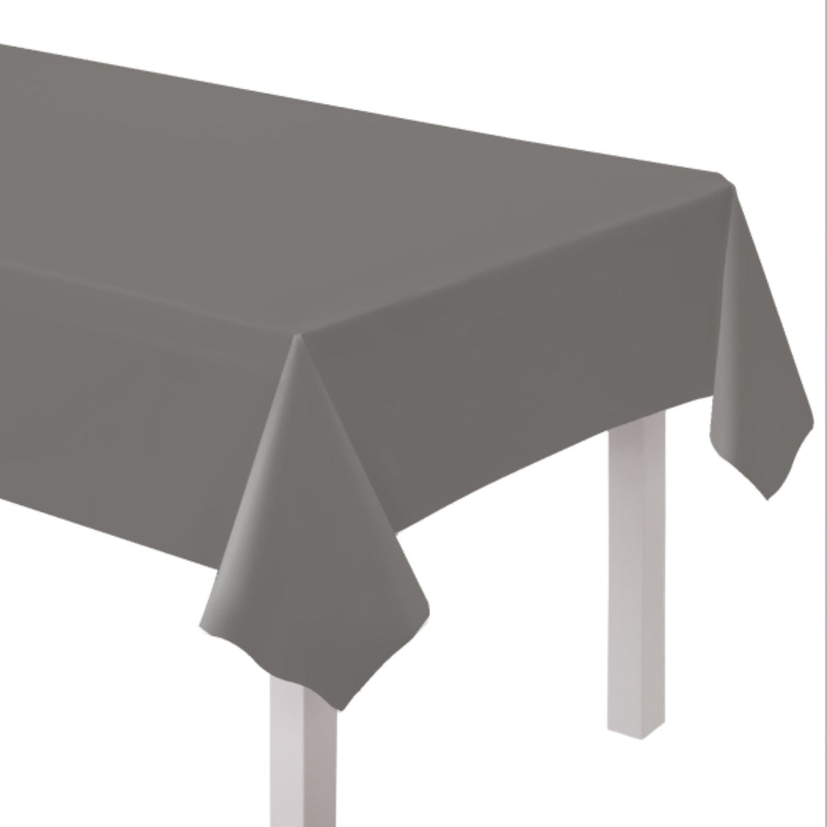 Tischdecke PVC Unifarben 137x274cm | Graphit