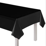 Tischdecke PVC Unifarben 137x274cm | Schwarz