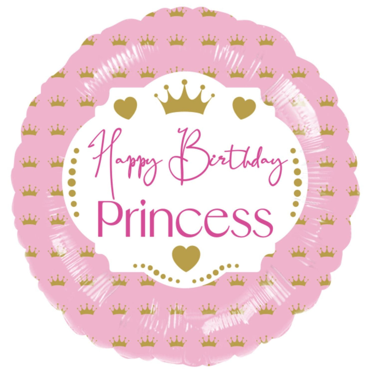 18"/Ø43cm Folienballon "Happy Birthday" Princess