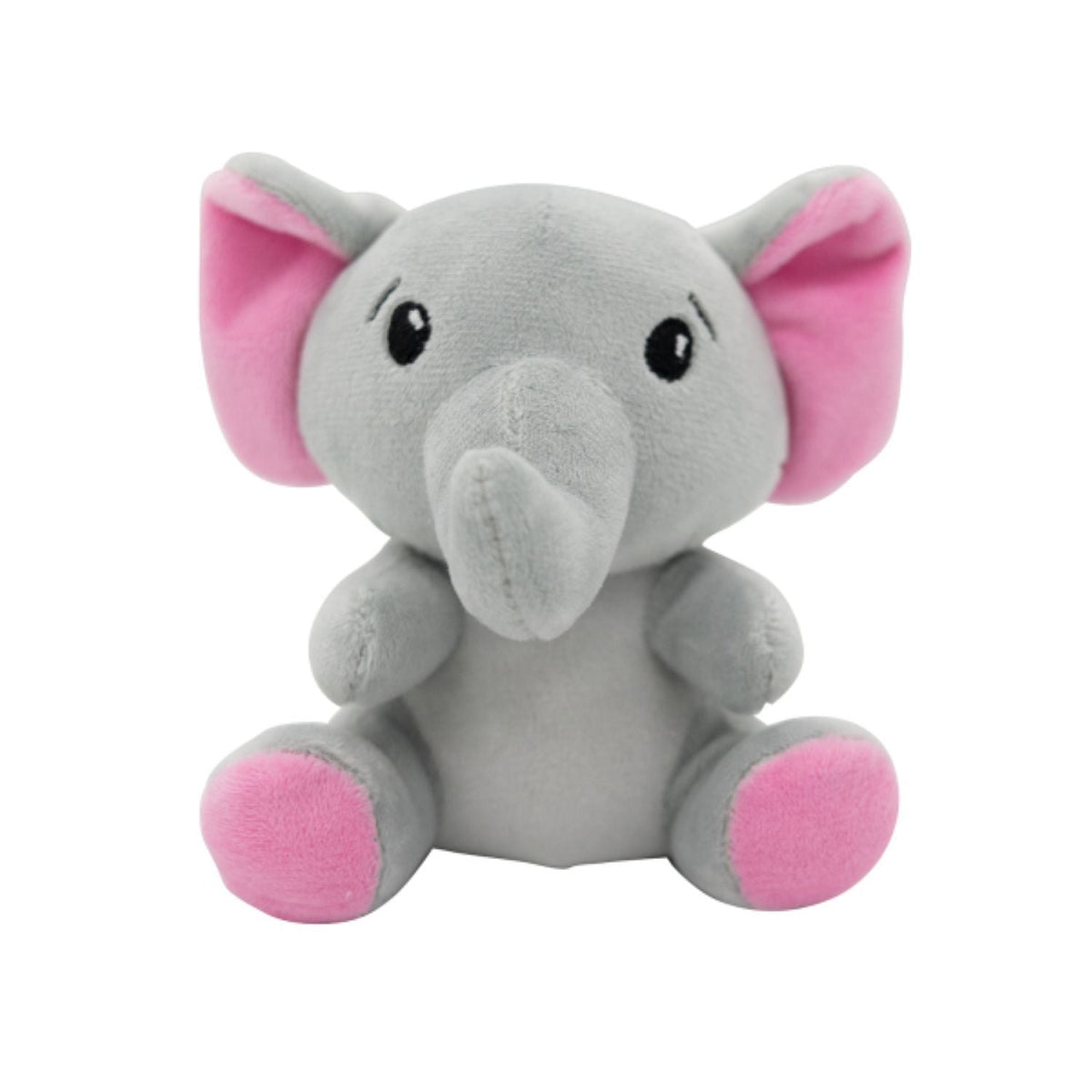 2-in-1 Plüschtier-Ballongewicht 90g Elefant m. rosa Ohren