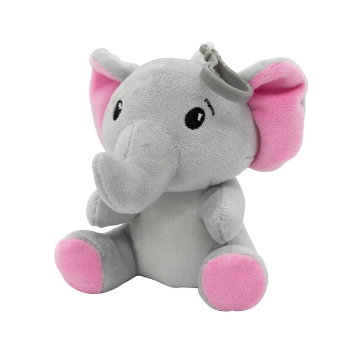 2-in-1 Plüschtier-Ballongewicht 90g Elefant m. rosa Ohren