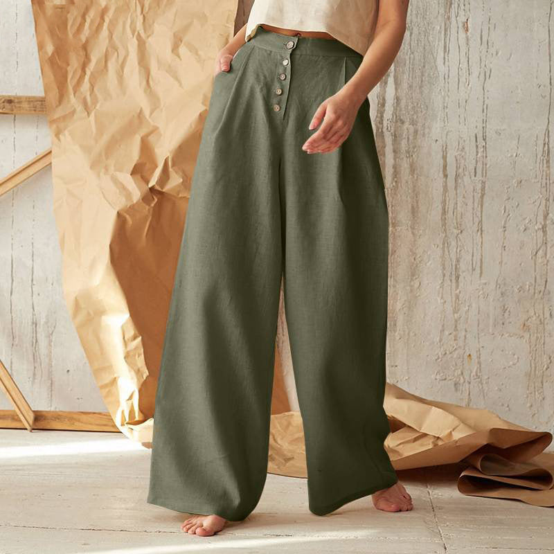Elegante Wide-Leg Stoffhose