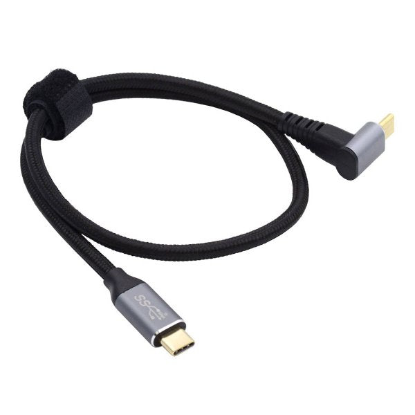 USB 3.1 Gen 2 Typ C Kabel 3 m Stecker zu Stecker 10 Gbit/s 100W Winkel | System-S