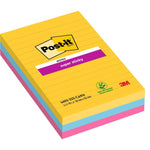 Post-it® Super Sticky Notes im Großformat, Liniert, 101 mm x 152 mm, 90 Blatt/Block, 100% PEFC
