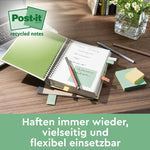 Post-it® Recycling Notes, 38 mm x 51 mm, 100 Blatt/Block, 100% PEFC