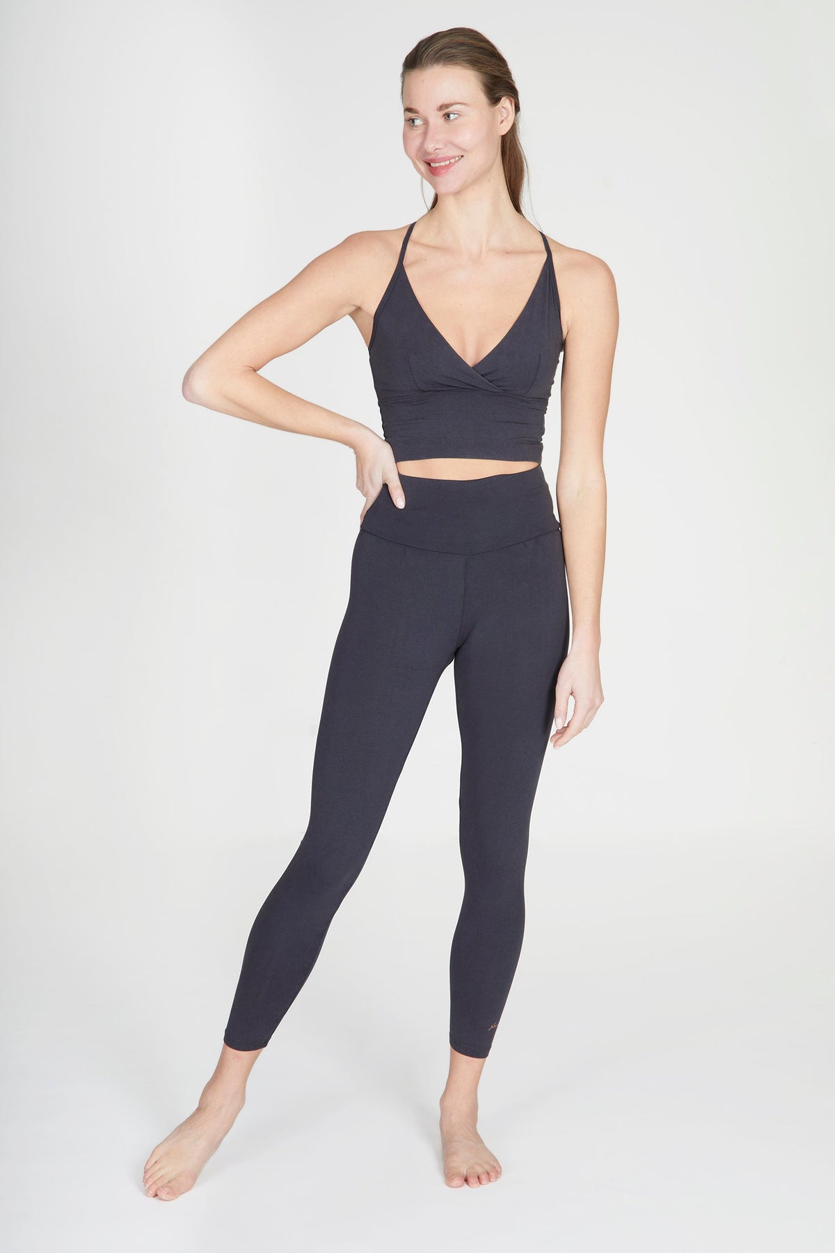 Love Crop Top anthracite