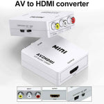 DREIKS AV RCA zu HDMI Adapter Konverter Full HD 1080P Video Audio TV 3 RCA CVBS HDMI