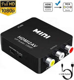 DREIKS HDMI zu AV Adapter Full HD 1080P HDMI zu Video Audio RCA Konverter USB Kabel