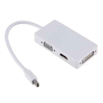 DREIKS Mini DisplayPort auf HDMI DVI VGA Adapter Mini DP Konverter 3in1 1080p Schwarz oder Weiß