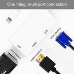 DREIKS Mini DisplayPort auf HDMI DVI VGA Adapter Mini DP Konverter 3in1 1080p Schwarz oder Weiß