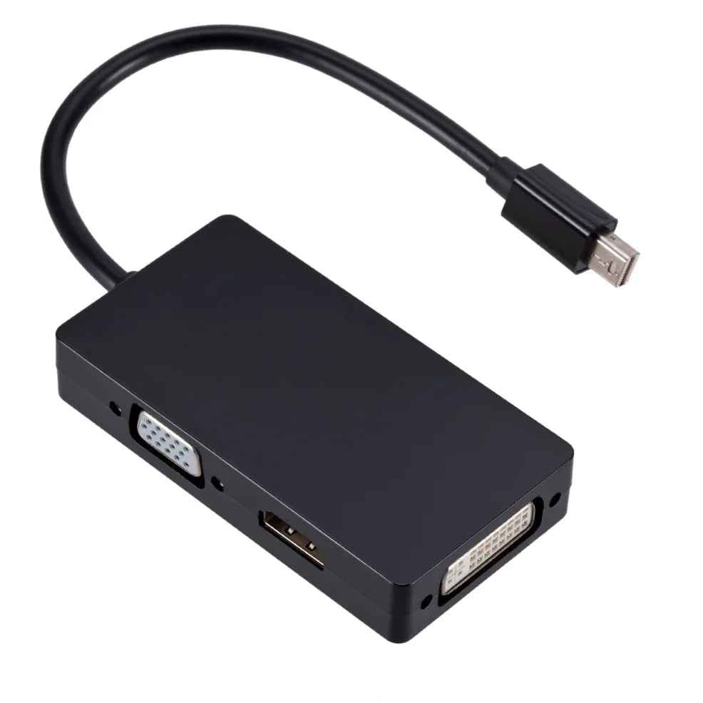 DREIKS Mini DisplayPort auf HDMI DVI VGA Adapter Mini DP Konverter 3in1 1080p Schwarz oder Weiß