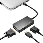 DREIKS Mini DisplayPort auf HDMI DVI VGA Adapter Mini DP Konverter 3in1 1080p Schwarz oder Weiß